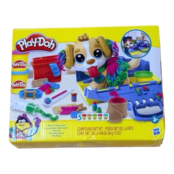 Play-Doh Other - Play-Doh Care ’n Carry Vet Playset Puppy | 5 Cans | Kids Pretend Toy